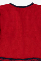 Vintage Red Kids Hartstrings Snowmen Ugly Christmas Cardigan (2000s)