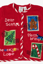 Vintage Kids Red Tiara Girls Ugly Christmas Cardigan (1990s)