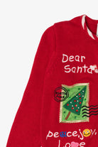 Vintage Kids Red Tiara Girls Ugly Christmas Cardigan (1990s)