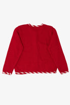 Vintage Kids Red Tiara Girls Ugly Christmas Cardigan (1990s)