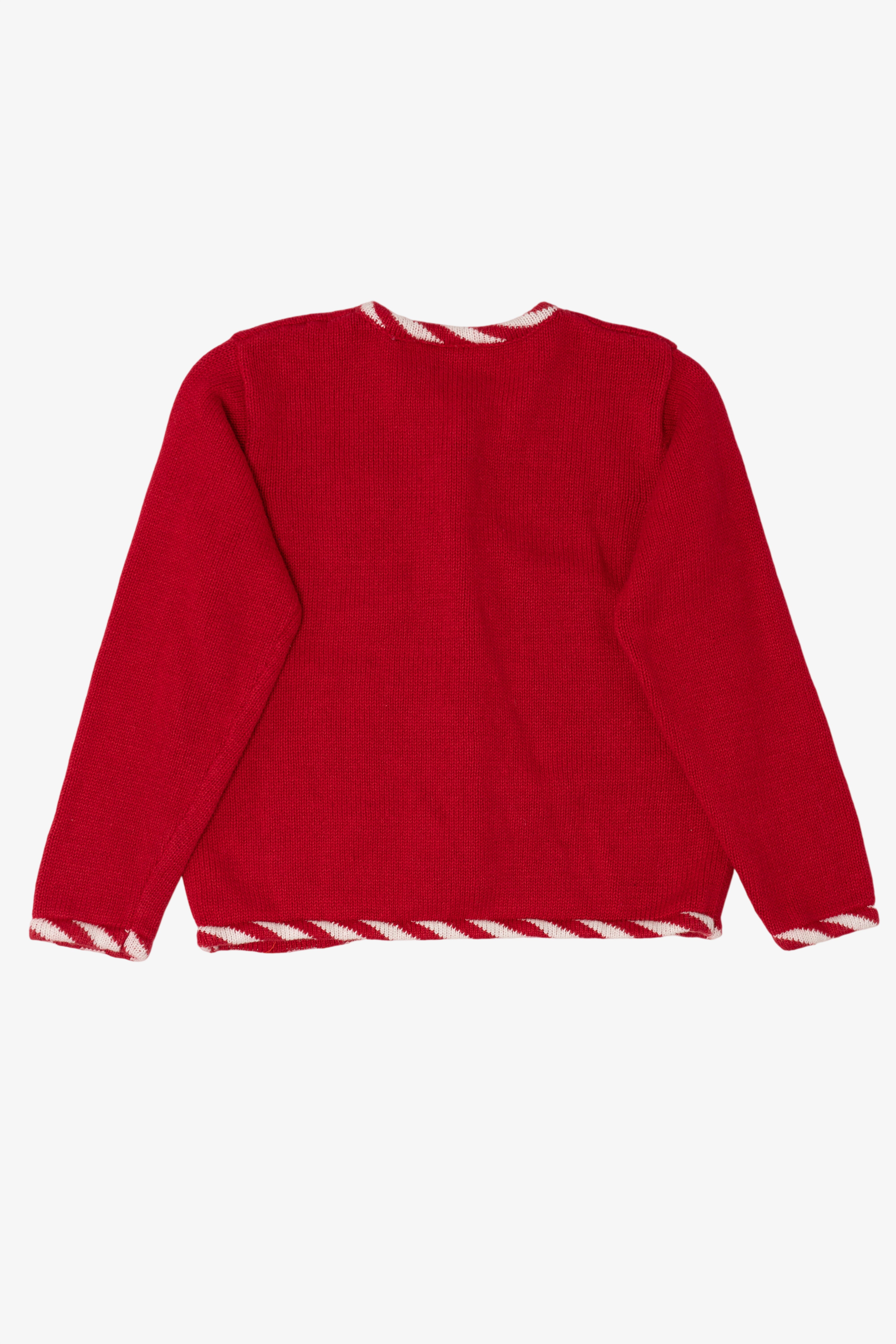 Vintage Kids Red Tiara Girls Ugly Christmas Cardigan (1990s)