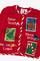 Vintage Kids Red Tiara Girls Ugly Christmas Cardigan (1990s)
