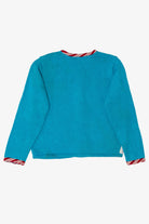 Vintage Kids Blue Tiara Girls Snowmen Ugly Christmas Cardigan (2000s)
