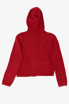 Vintage Kids Red Savannah Snowmen Hooded Ugly Christmas Pullover (2000s)