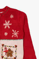 Vintage Kids Red UR It Gingerbread Ugly Christmas Cardigan (1990s)