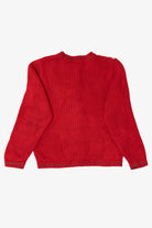 Vintage Kids Red UR It Gingerbread Ugly Christmas Cardigan (1990s)
