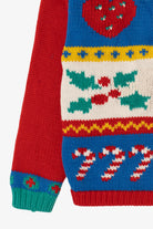 Vintage Kids Red Just Friends Ugly Christmas Cardigan (1990s)
