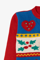 Vintage Kids Red Just Friends Ugly Christmas Cardigan (1990s)
