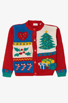 Vintage Kids Red Just Friends Ugly Christmas Cardigan (1990s)