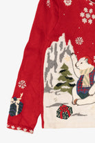 Vintage Red Polar Bears Ugly Christmas Cardigan (1990s)