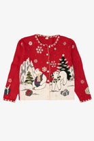 Vintage Red Polar Bears Ugly Christmas Cardigan (1990s)