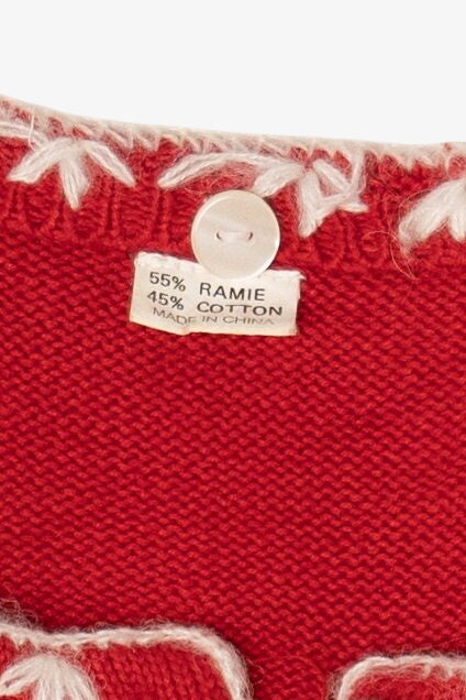 Vintage Red Polar Bears Ugly Christmas Cardigan (1990s)