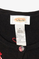 Vintage Black Talbots Ice Skates Ugly Christmas Cardigan (1990s)
