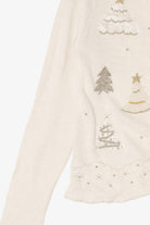 Vintage White Victoria Jones Trees Christmas Cardigan (1990s)