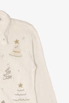 Vintage White Victoria Jones Trees Christmas Cardigan (1990s)