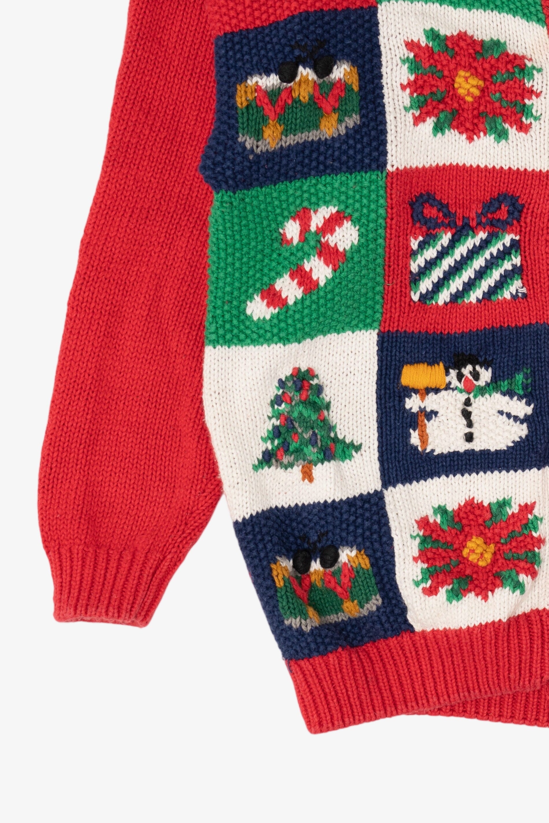 Vintage Red Ashley Ugly Christmas Cardigan (1990s)
