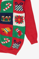 Vintage Red Ashley Ugly Christmas Cardigan (1990s)