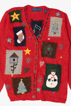 Vintage Red Karen Scott Ugly Christmas Cardigan (1990s)