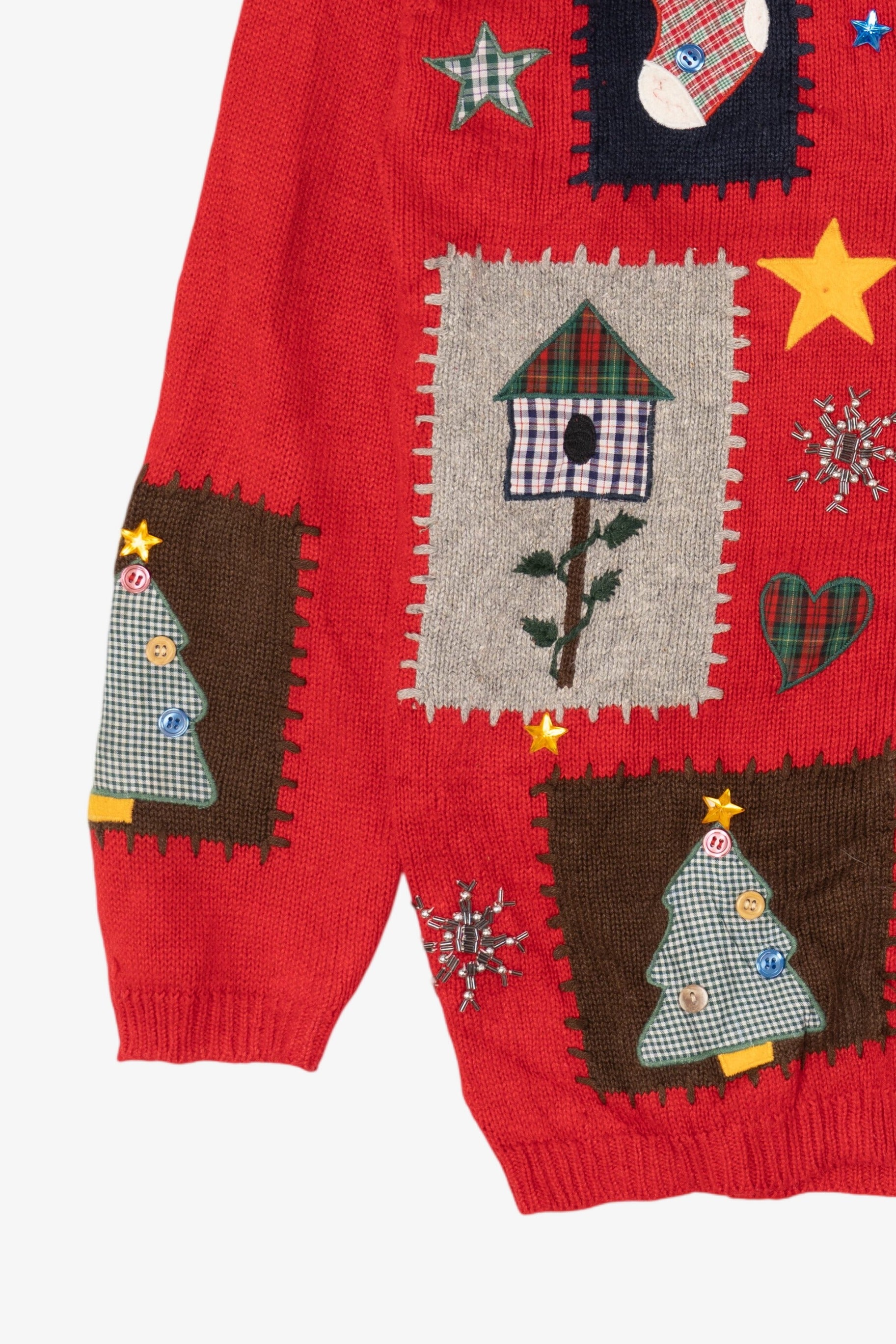 Vintage Red Karen Scott Ugly Christmas Cardigan (1990s)