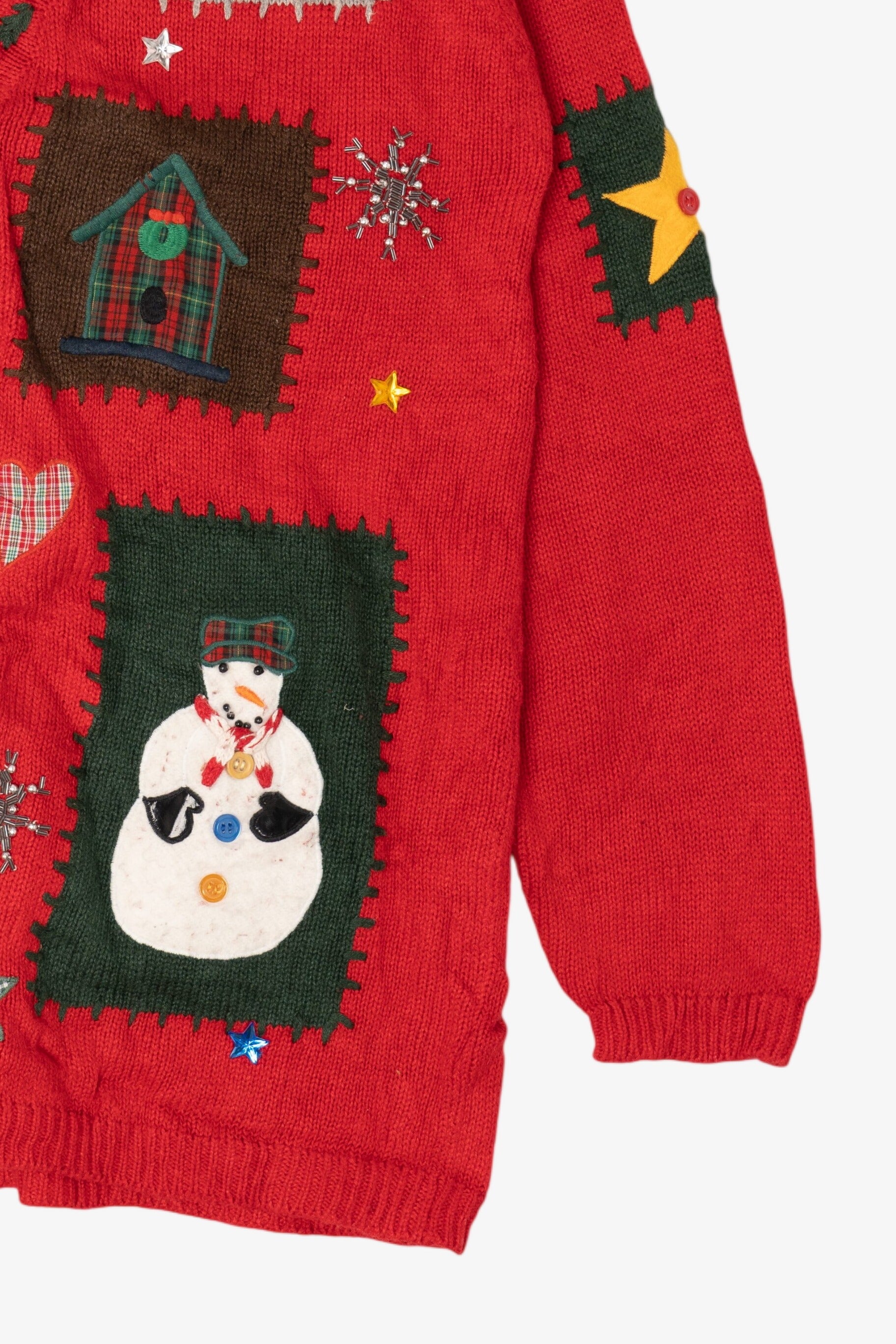 Vintage Red Karen Scott Ugly Christmas Cardigan (1990s)