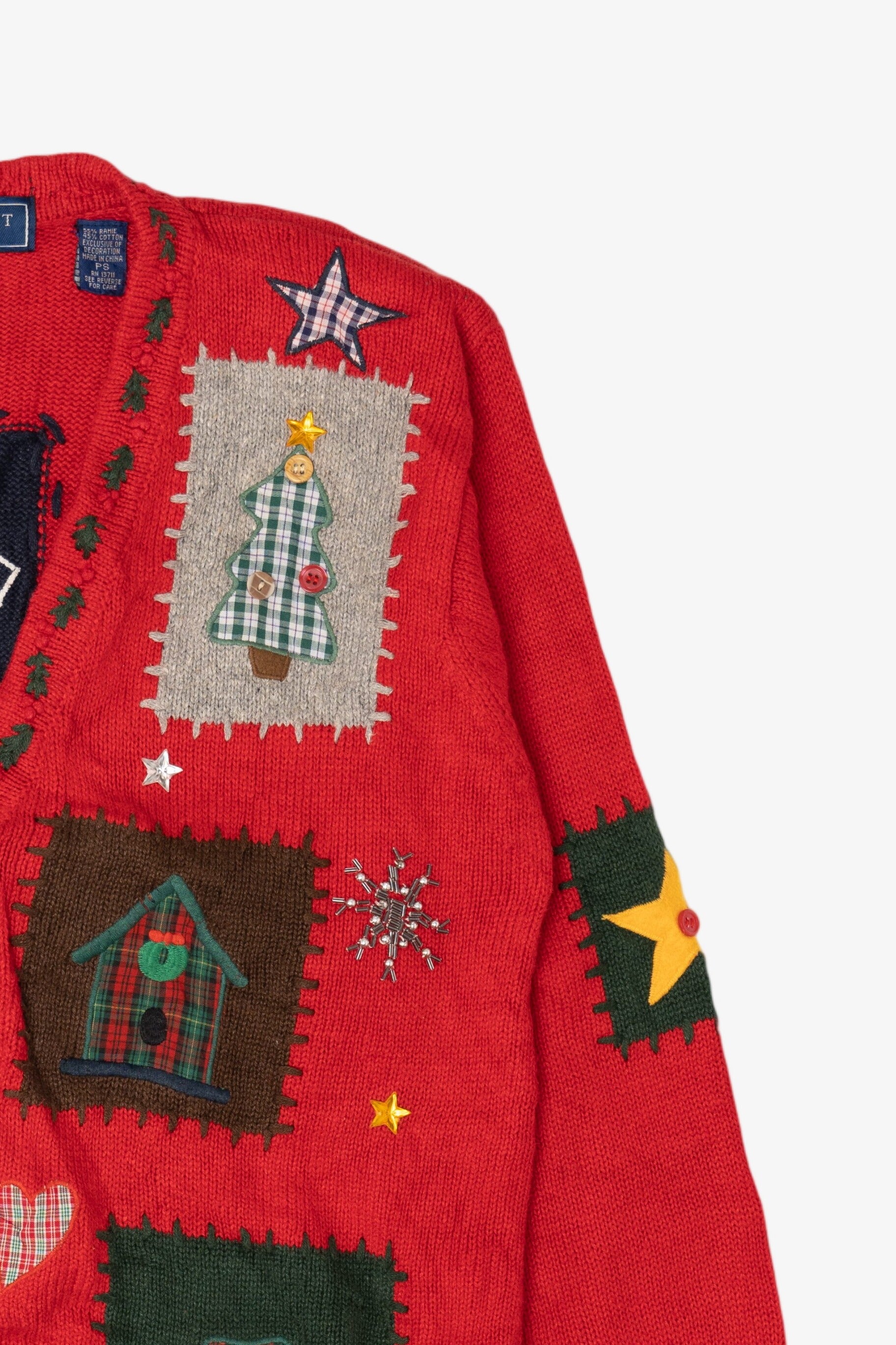 Vintage Red Karen Scott Ugly Christmas Cardigan (1990s)