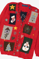 Vintage Red Karen Scott Ugly Christmas Cardigan (1990s)