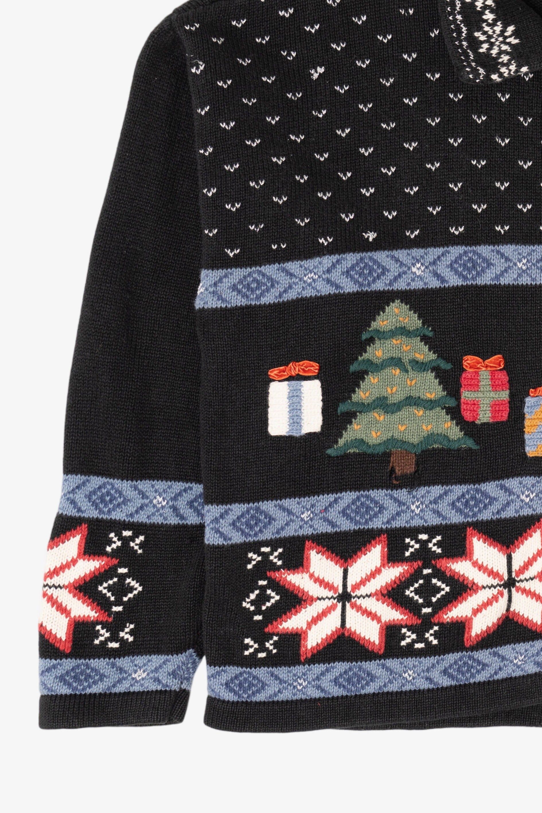 Vintage Black Ugly Christmas Cardigan (2000s)