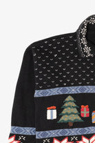 Vintage Black Ugly Christmas Cardigan (2000s)