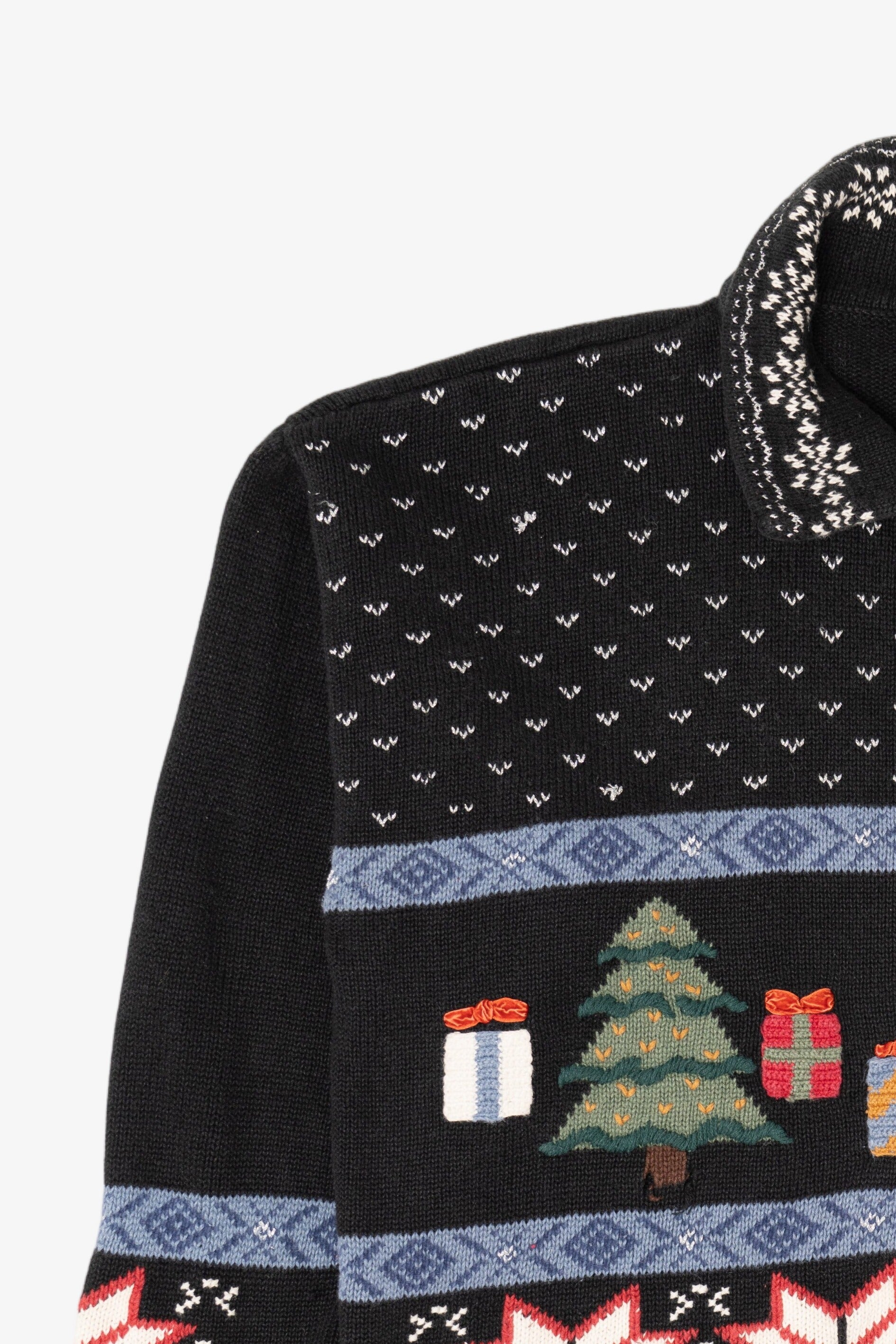 Vintage Black Ugly Christmas Cardigan (2000s)