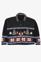 Vintage Black Ugly Christmas Cardigan (2000s)