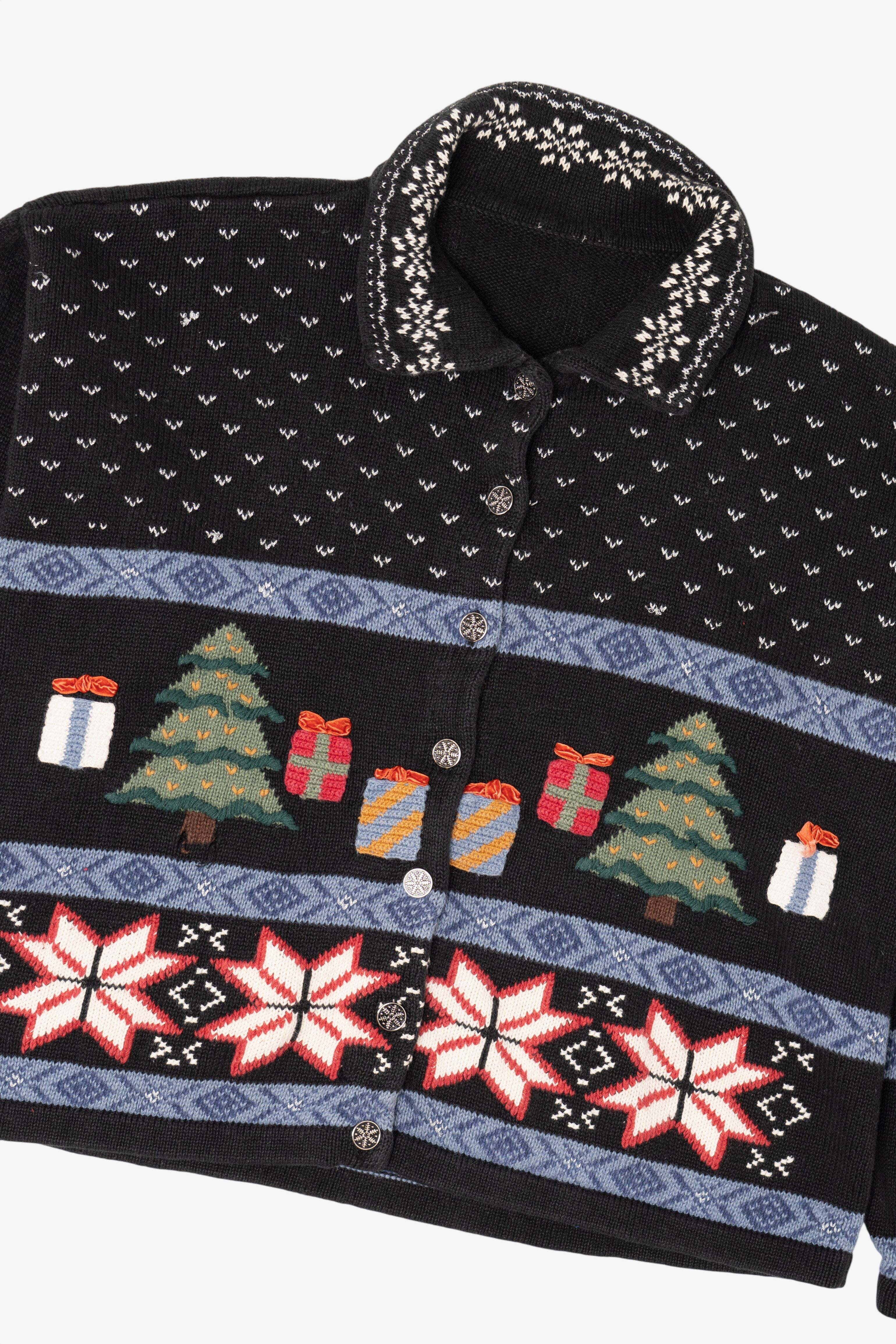 Vintage Black Ugly Christmas Cardigan (2000s)