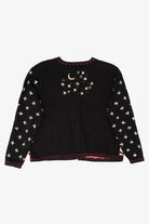 Vintage Black Designers Originals Studio Reindeer Ugly Christmas Cardigan (1990s)