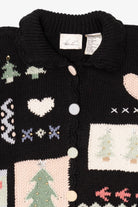 Vintage Black Kathie Lee Ugly Christmas Cardigan (1990s)