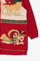 Vintage Red Heirloom Collectible Ugly Christmas Cardigan (1990s)