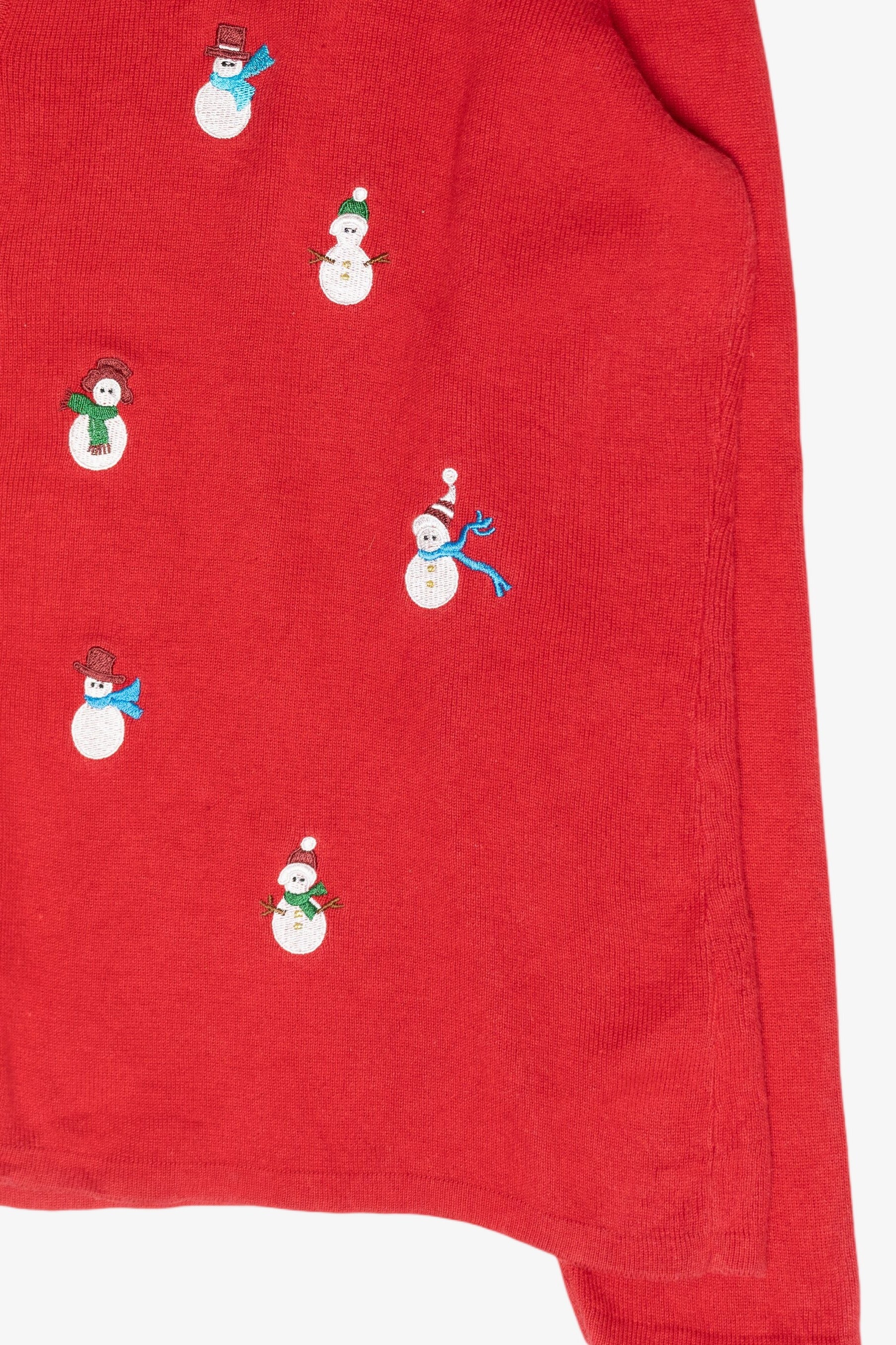Mini Snowmen Vinage Ugly Christmas Cardigan (2000s)