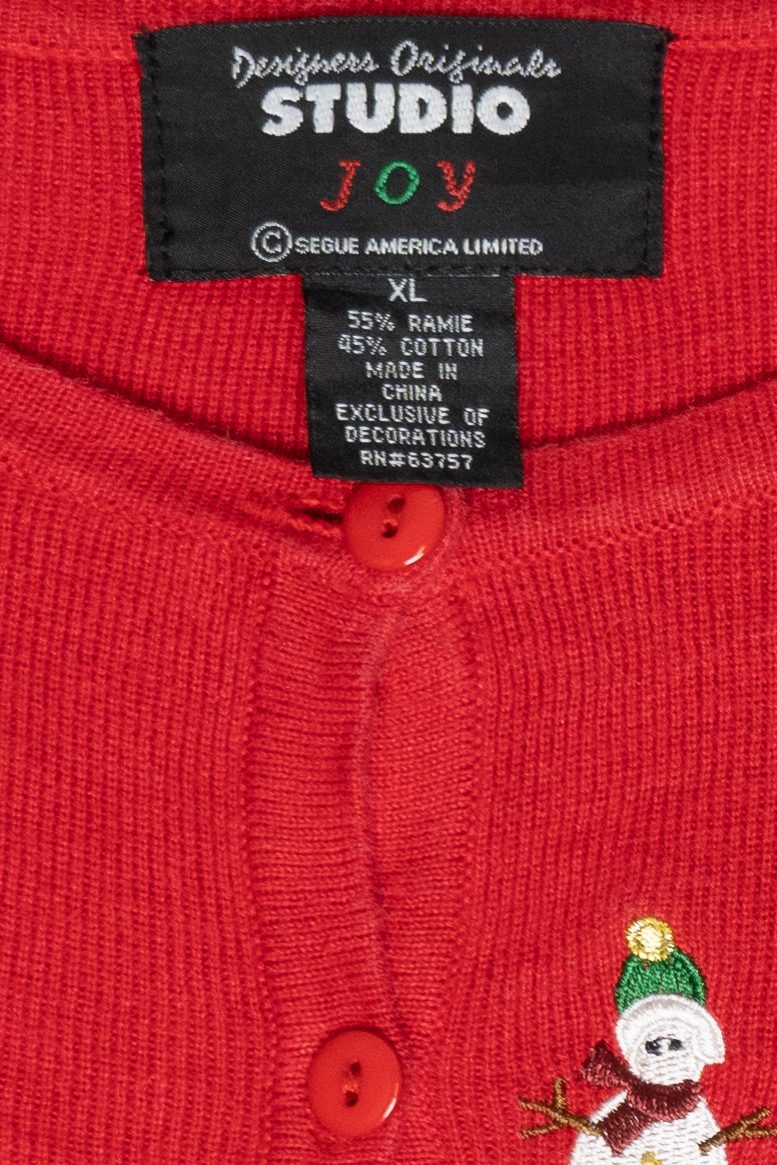 Mini Snowmen Vinage Ugly Christmas Cardigan (2000s)
