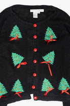 Trees with Ribbons Ugly Vintage Christmas Sweater (2000s)