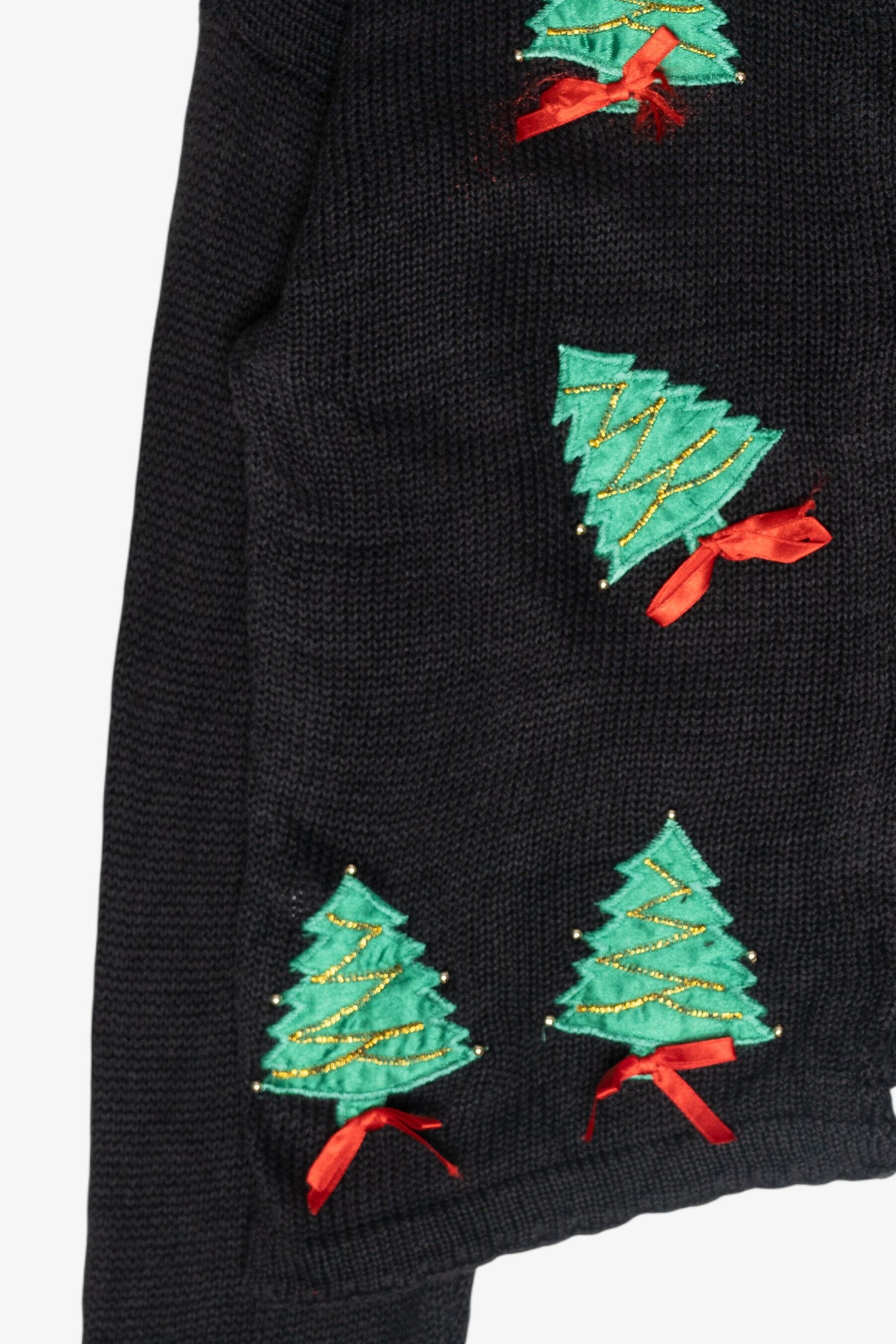 Trees with Ribbons Ugly Vintage Christmas Sweater (2000s)