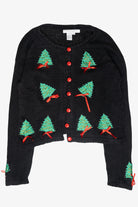 Trees with Ribbons Ugly Vintage Christmas Sweater (2000s)