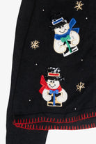 Happy Snowmen Vintage Ugly Christmas Cardigan (1990s)