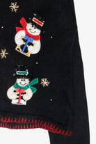 Happy Snowmen Vintage Ugly Christmas Cardigan (1990s)