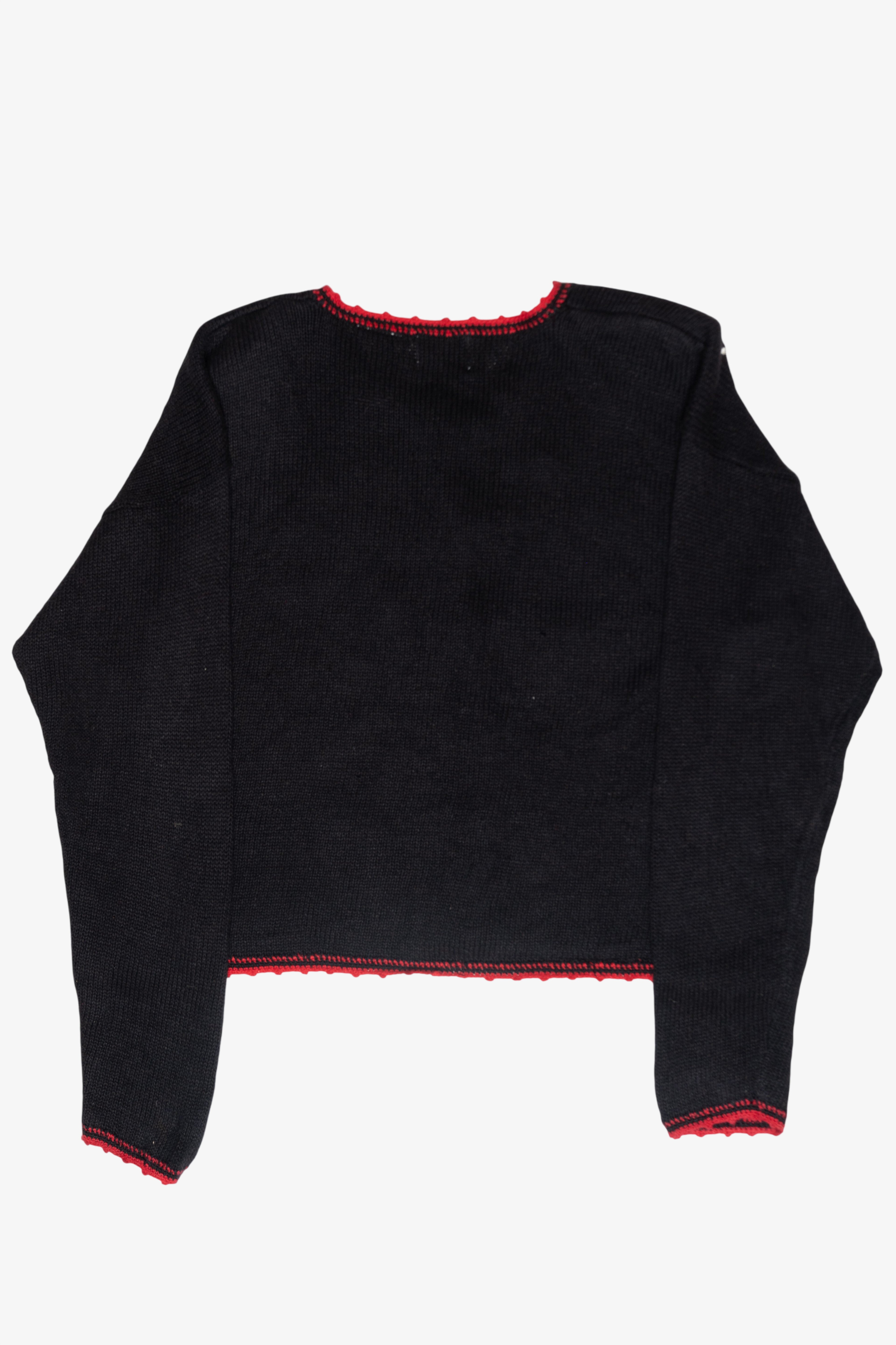 Skating Bears Vintage Ugly Christmas Cardigan (1990s)