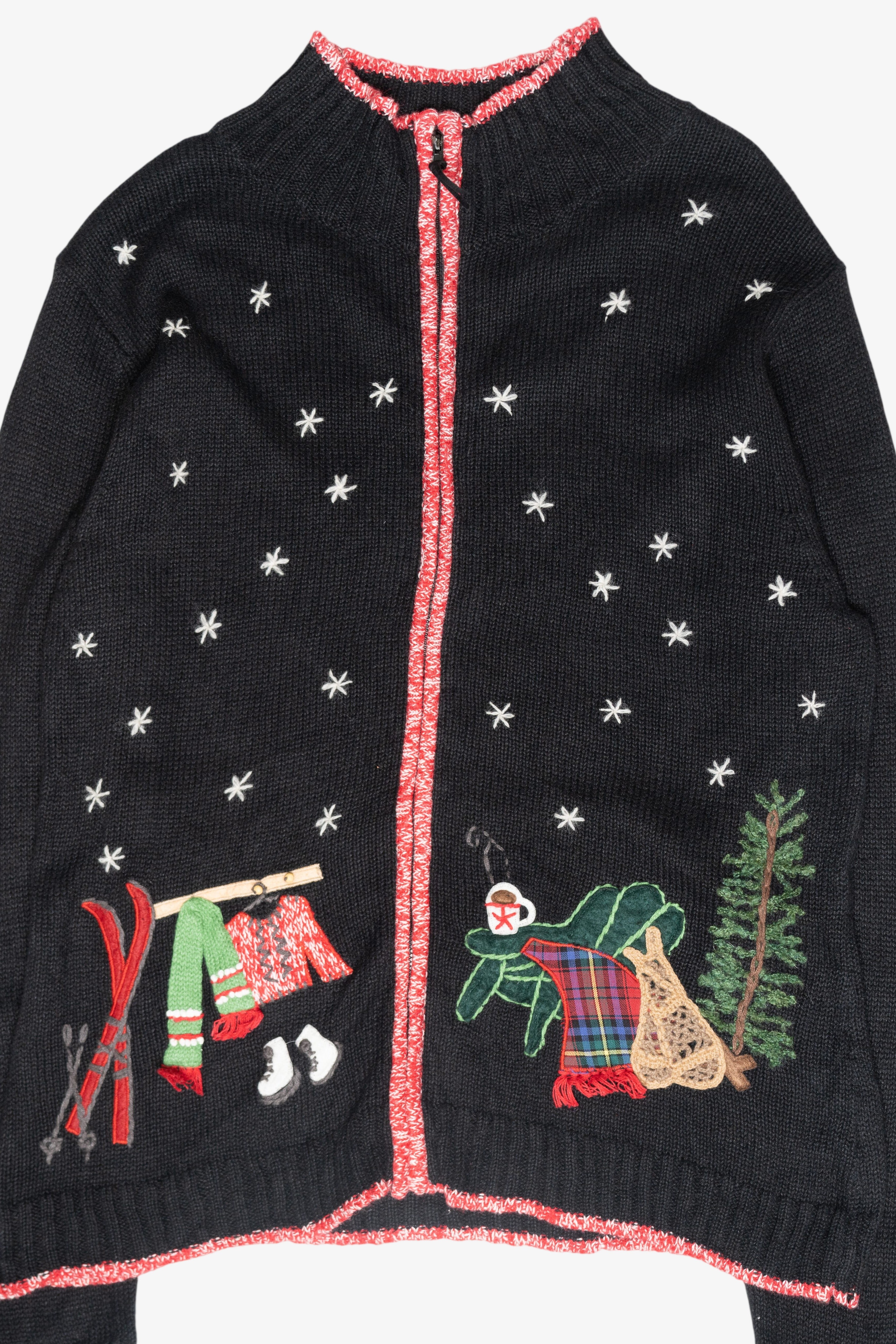 Cozy Winter Vintage Ugly Christmas Cardigan (1990s)