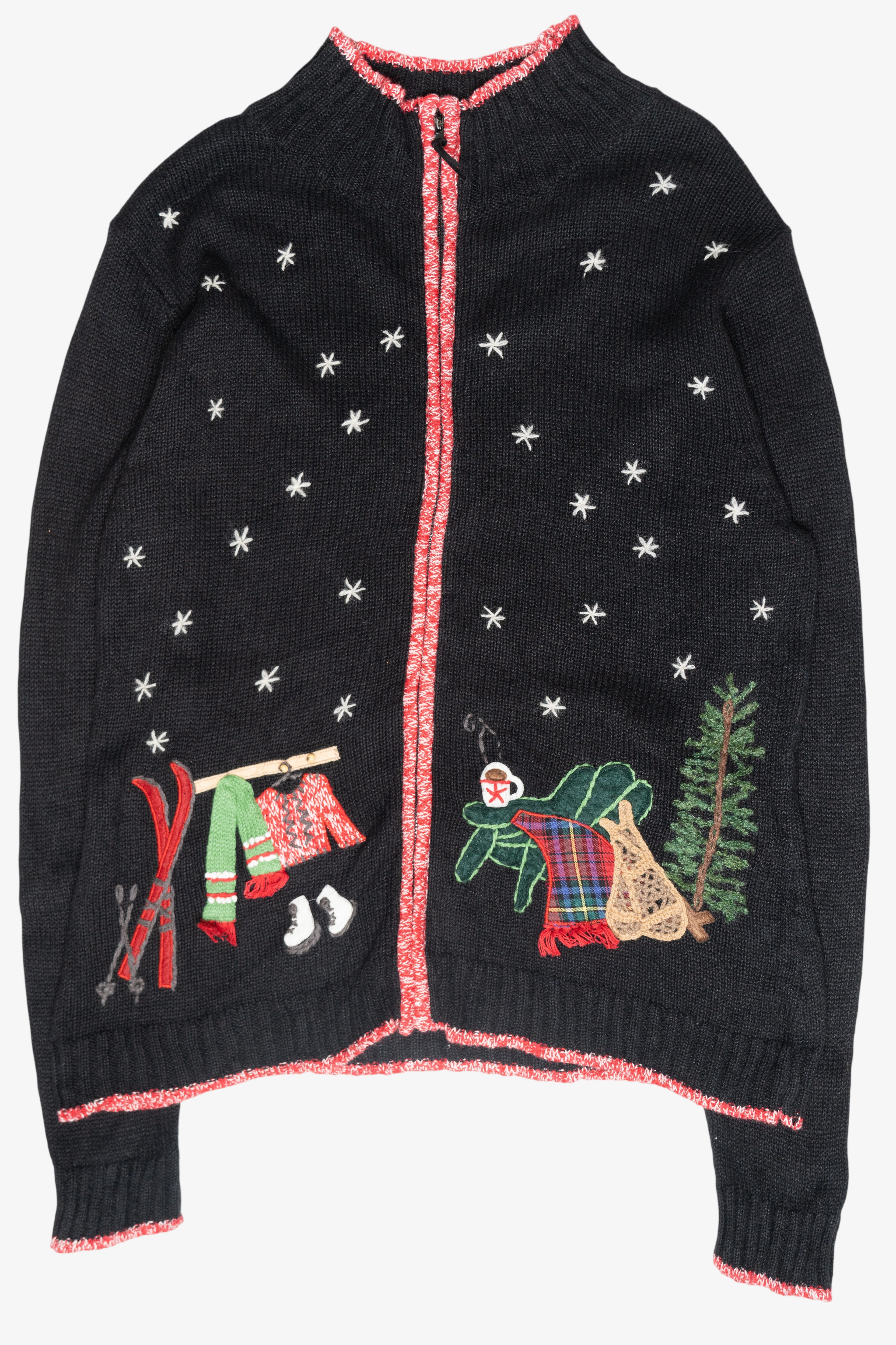 Cozy Winter Vintage Ugly Christmas Cardigan (1990s)