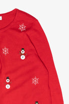 Button Snowmen Vintage Ugly Christmas Cardigan (2000s)