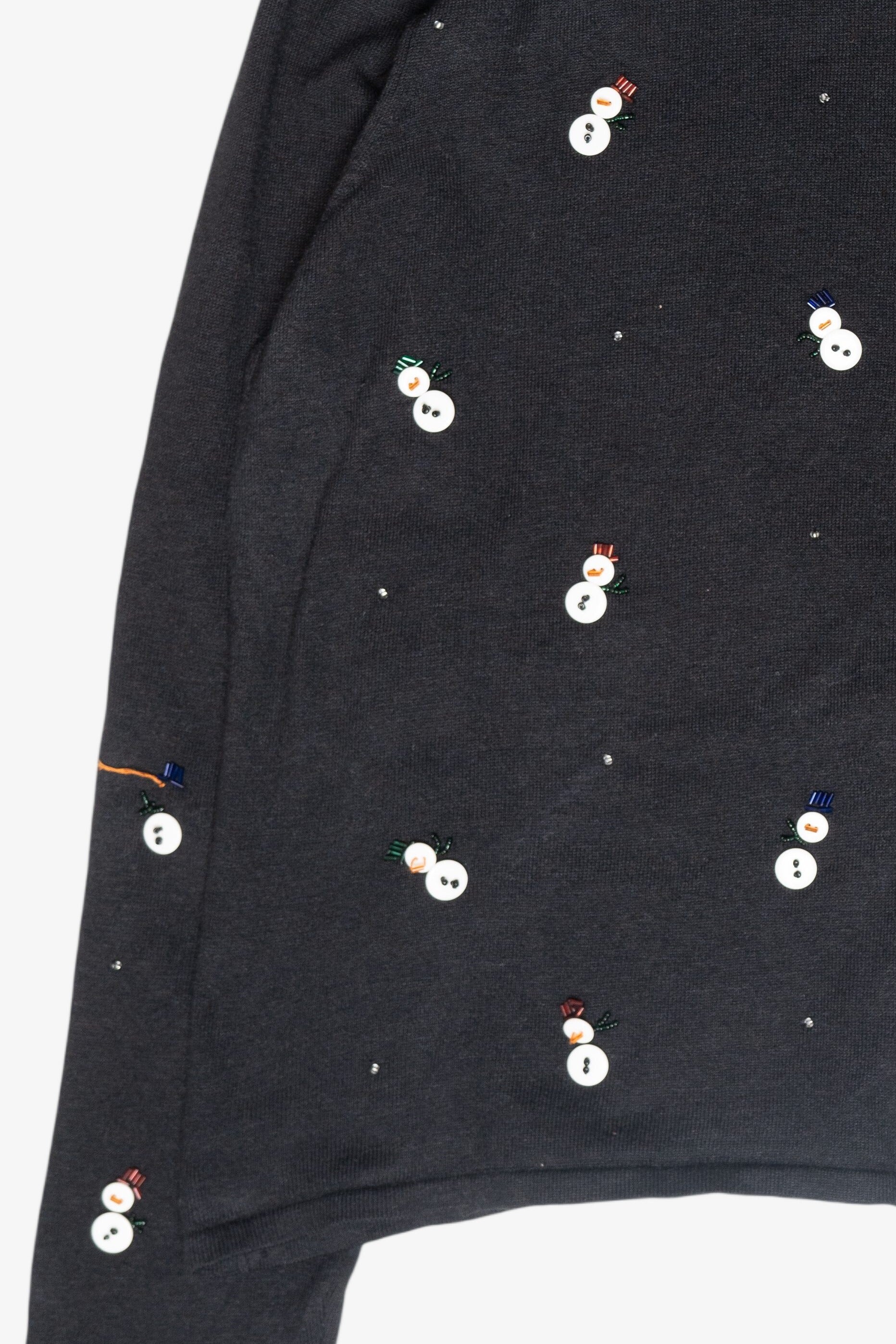 Mini Button Snowmen Vintage Ugly Christmas Cardigan (2000s)