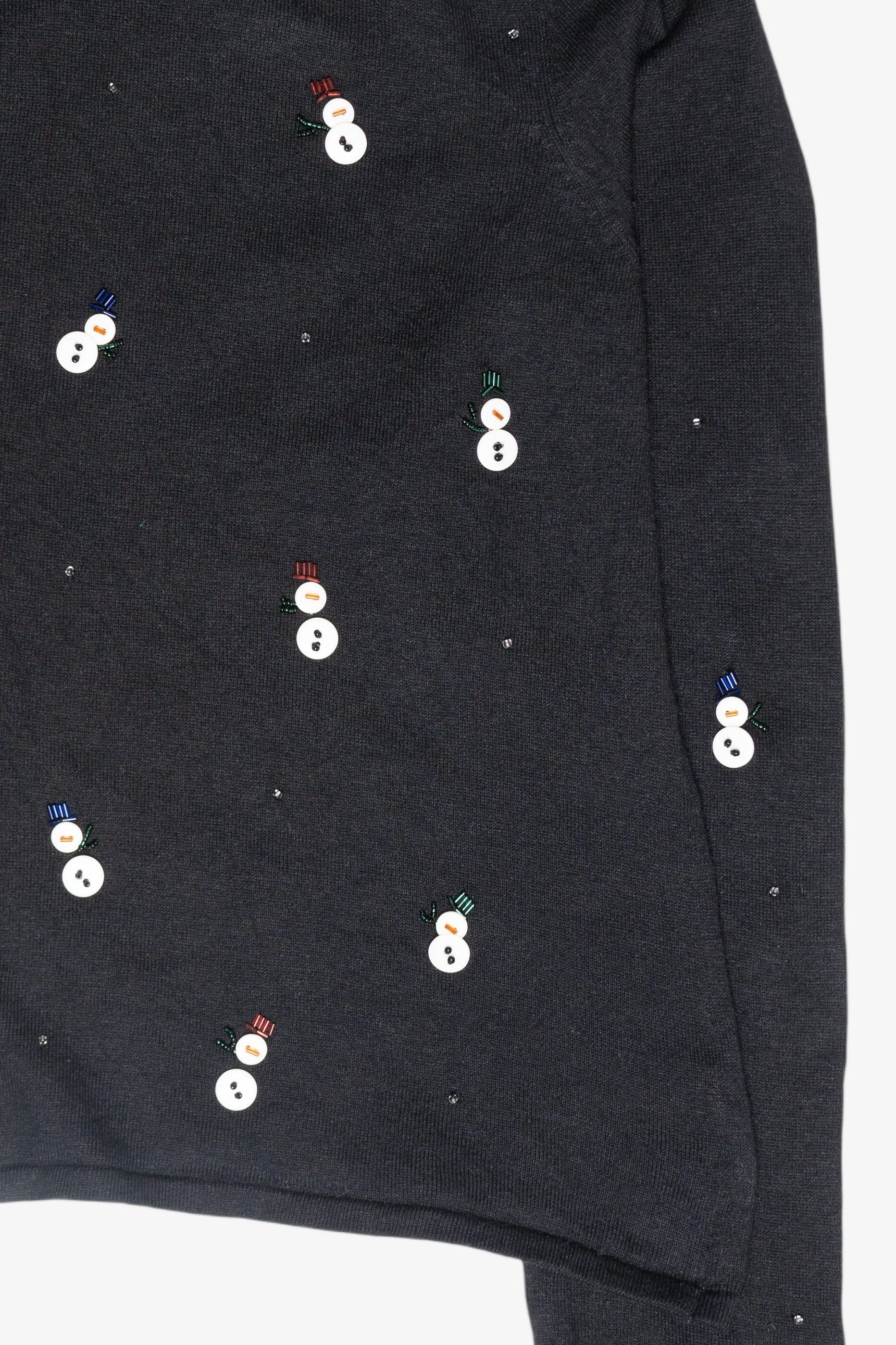 Mini Button Snowmen Vintage Ugly Christmas Cardigan (2000s)