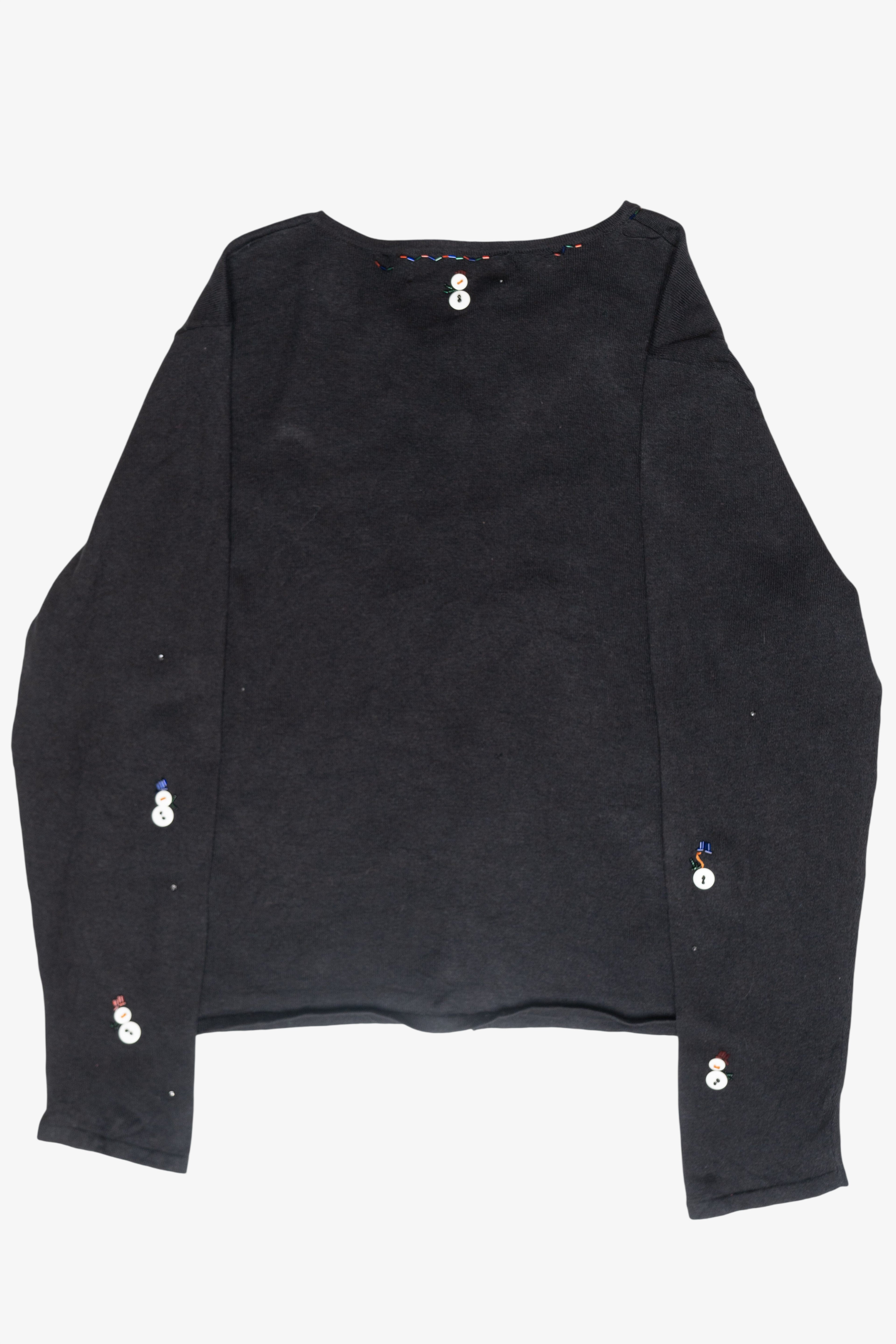 Mini Button Snowmen Vintage Ugly Christmas Cardigan (2000s)