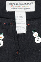 Mini Button Snowmen Vintage Ugly Christmas Cardigan (2000s)