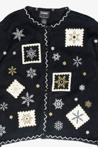 Snowflakes Vintage Ugly Christmas Cardigan